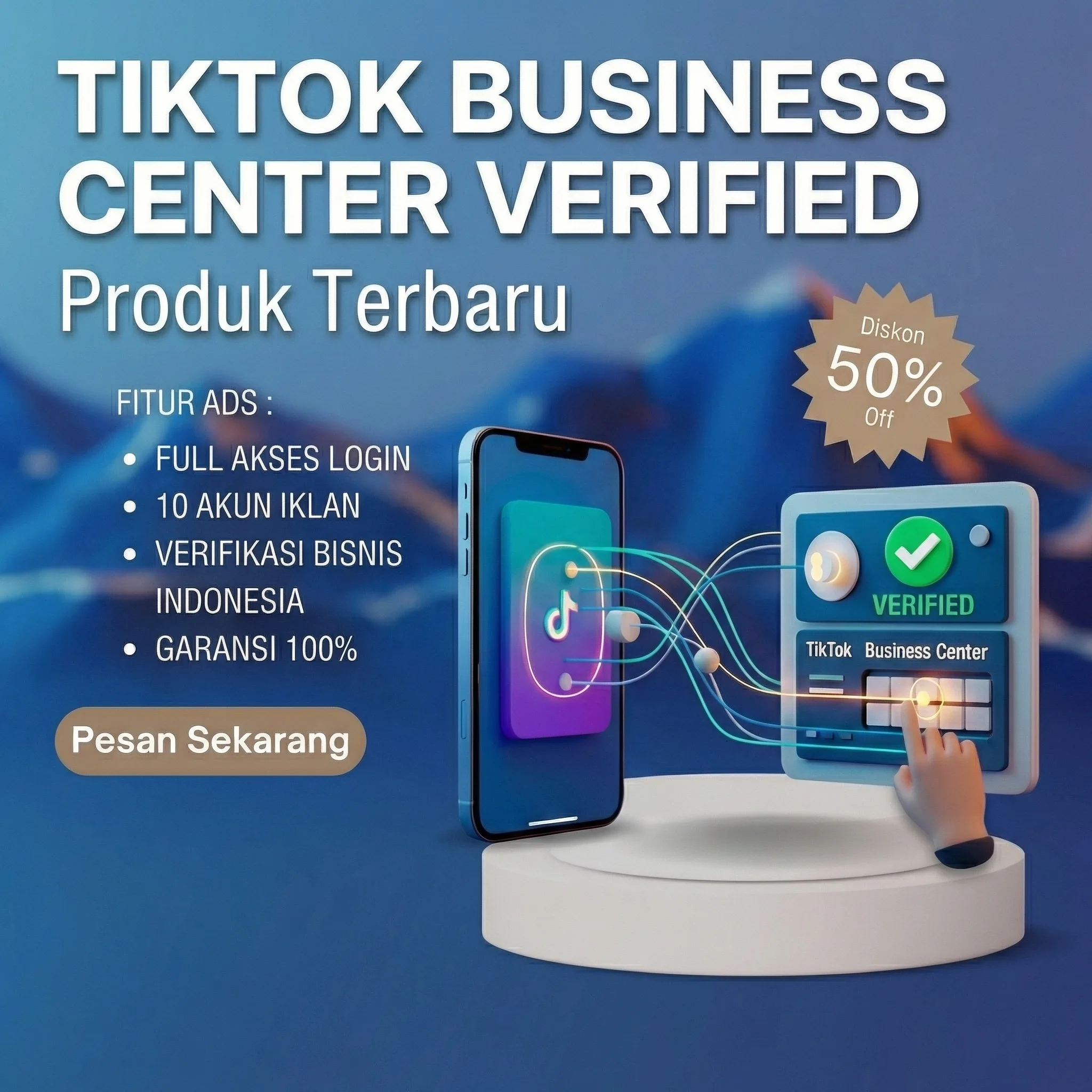TikTok  Ads Business Center Verifed 10 Akun Iklan