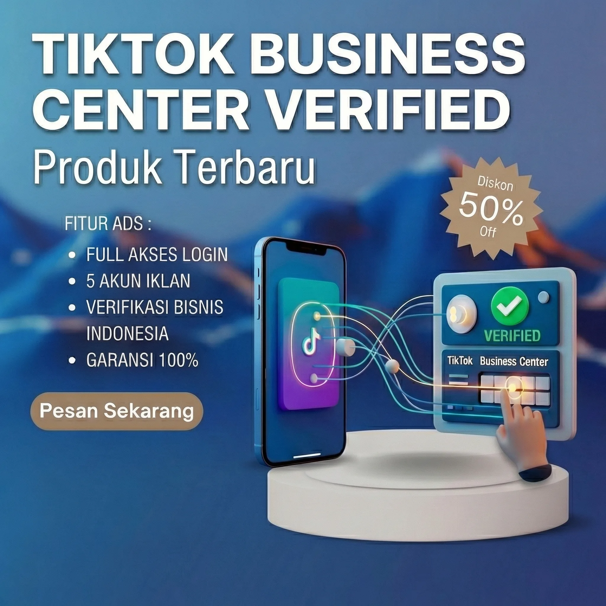 TikTok Ads Business Center Verifed 5 Akun Iklan